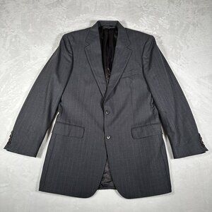 Brooks Brothers Blazer Men Size 41L Striped Wool Blend 346 Stretch Two Button